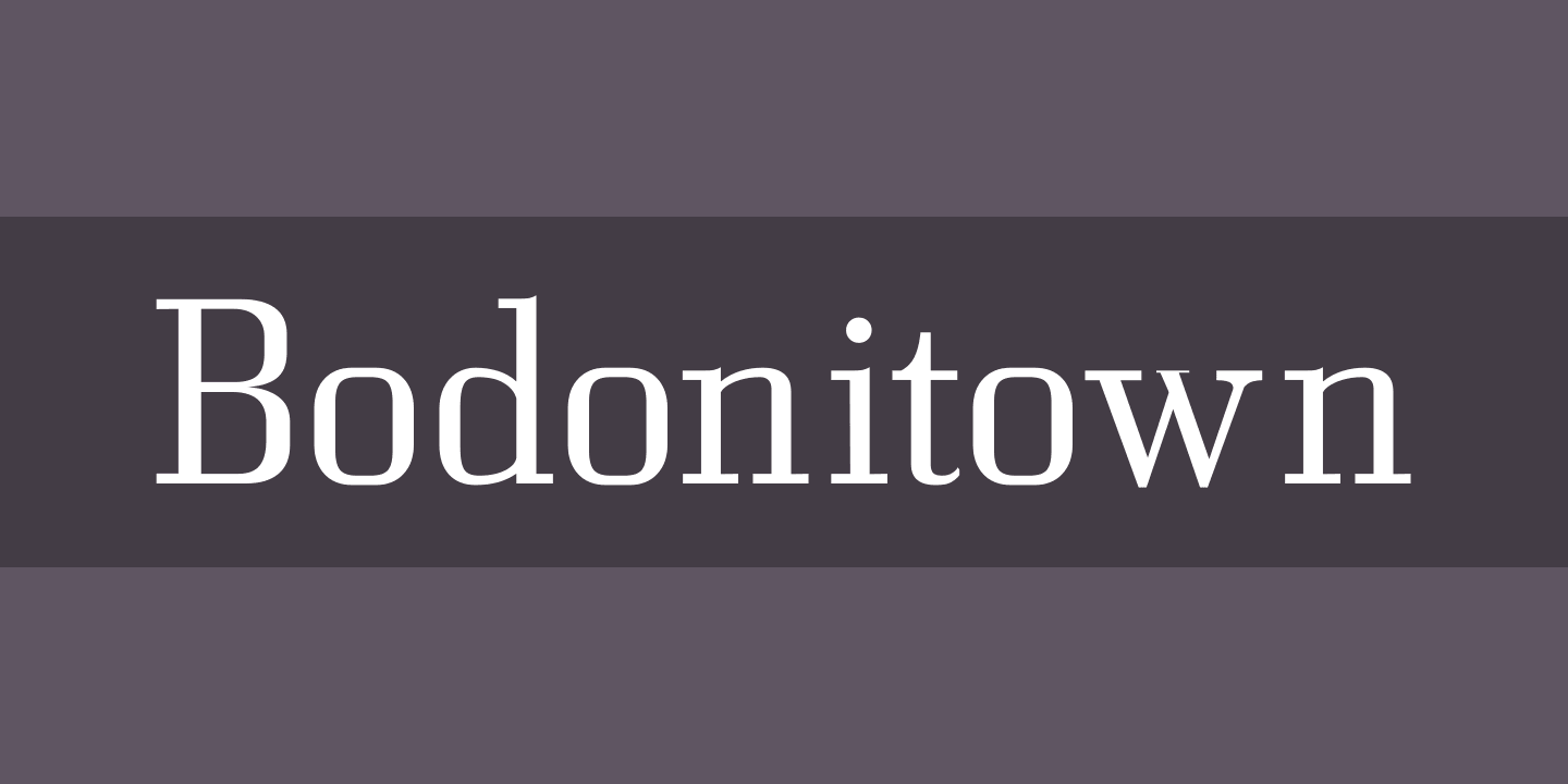 Przykład czcionki Bodonitown